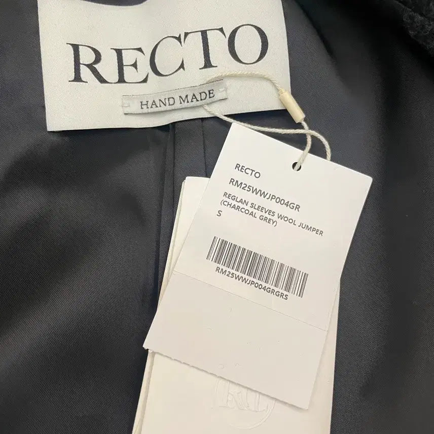 [BUNJANG] RECTO Raglan Sleeve Wool Jumper Charcoal Grey / [새거]렉토 레글런 슬리브 울 점퍼 차콜 그레이