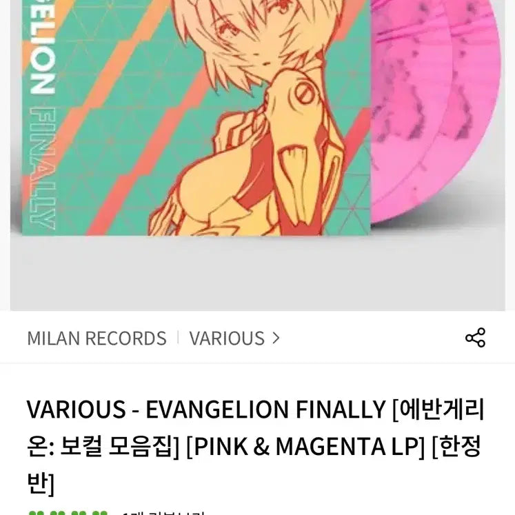 [BUNJANG] Evangelion LP (Disc 2) / @희귀매물@에반게리온 lp 1장 팔아요