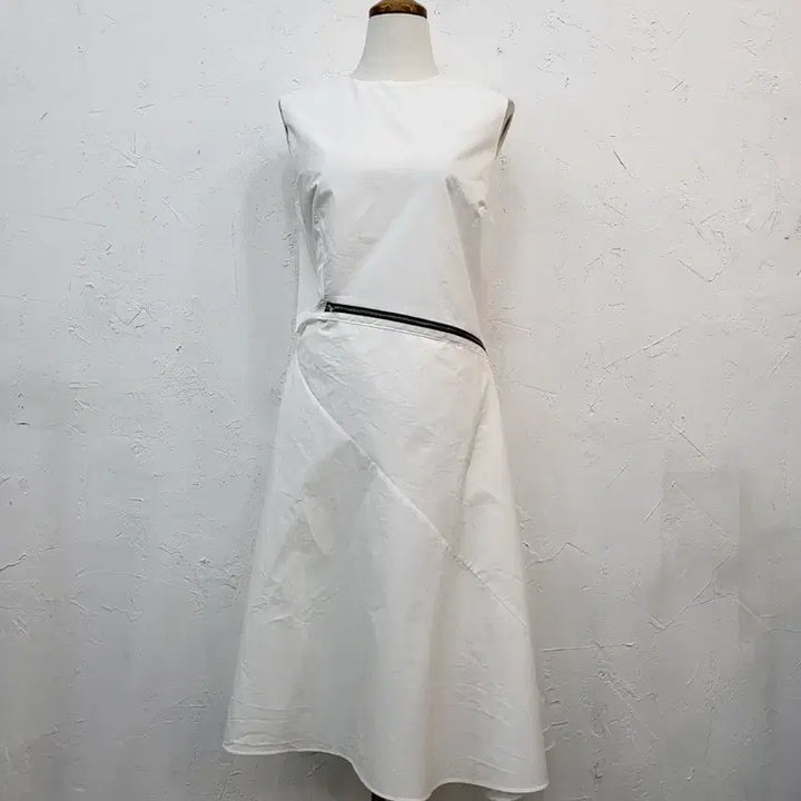 [BUNJANG] White Asymmetrical Long Dress S Size / 화이트 언발 스타일 원피스S