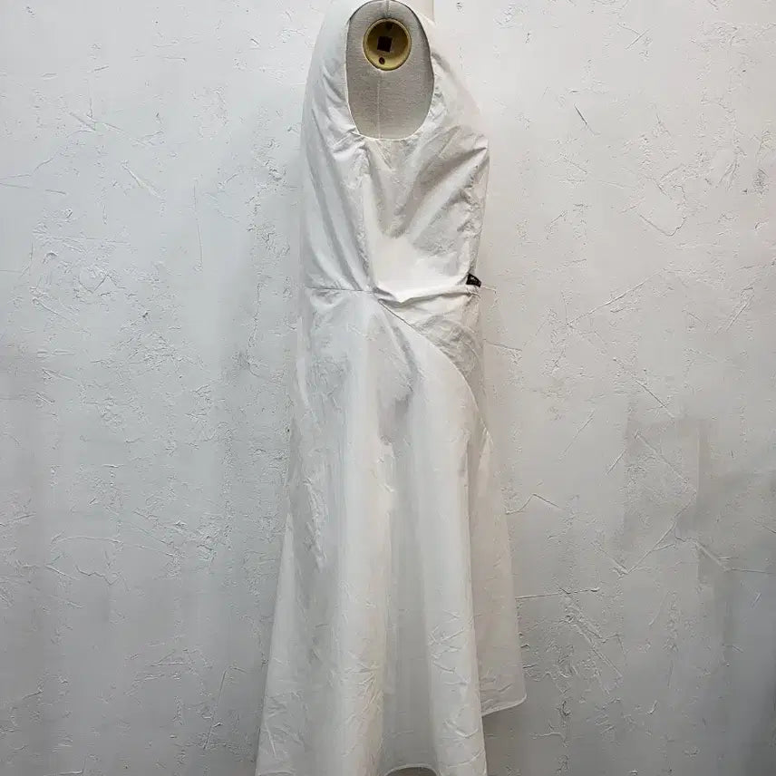 [BUNJANG] White Asymmetrical Long Dress S Size / 화이트 언발 스타일 원피스S