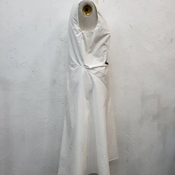 [BUNJANG] White Asymmetrical Long Dress S Size / 화이트 언발 스타일 원피스S
