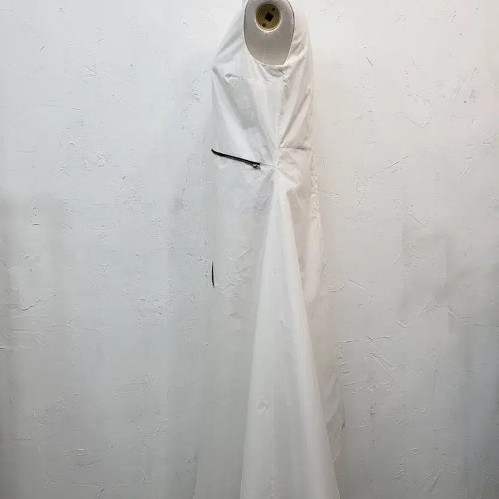 [BUNJANG] White Asymmetrical Long Dress S Size / 화이트 언발 스타일 원피스S