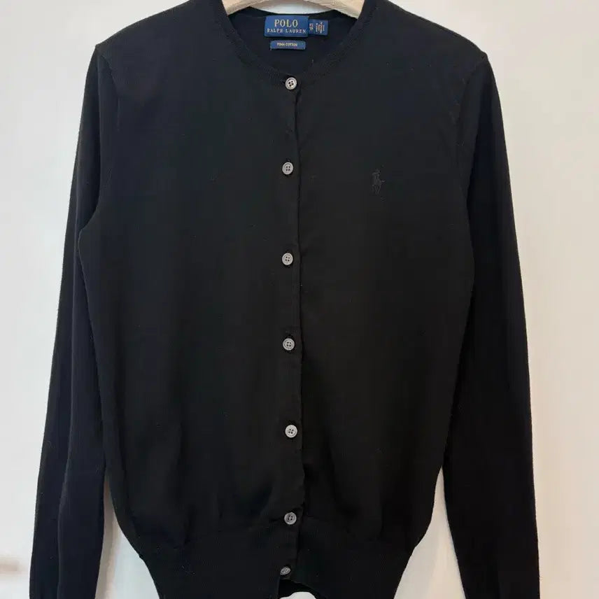 [SOLD OUT] 폴로 랄프로렌 블랙 피마 코튼가디건XS/55사이즈