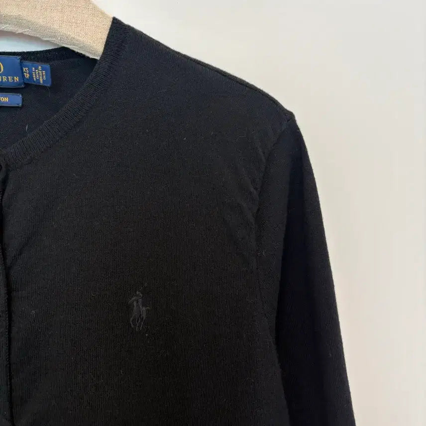 [SOLD OUT] 폴로 랄프로렌 블랙 피마 코튼가디건XS/55사이즈
