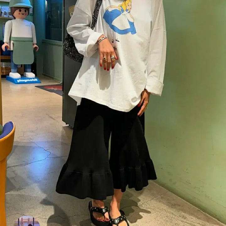 [BUNJANG] 11am Ruffle Knit Pants / 11am 프릴니트팬츠 ( pants-224 ) 여름용