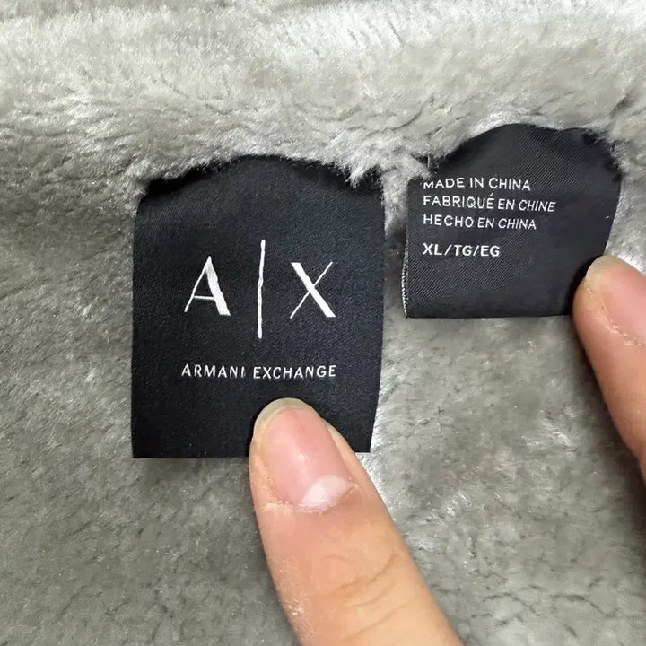 [BUNJANG] A|X Armani Exchange Faux Fur Lined Hooded Zip-up Jacket / A|X 아르마니 익스체인지 퍼 후드집업 카키