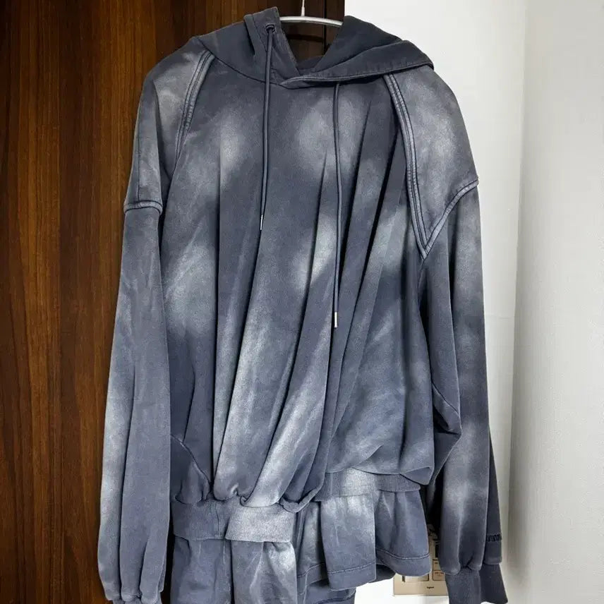 [BUNJANG] Juun.J Dying Twist Hoodie Blue M / 준지 다잉트위스트 후드 블루 M