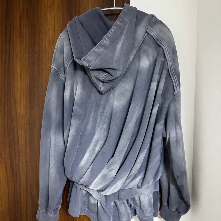 [BUNJANG] Juun.J Dying Twist Hoodie Blue M / 준지 다잉트위스트 후드 블루 M