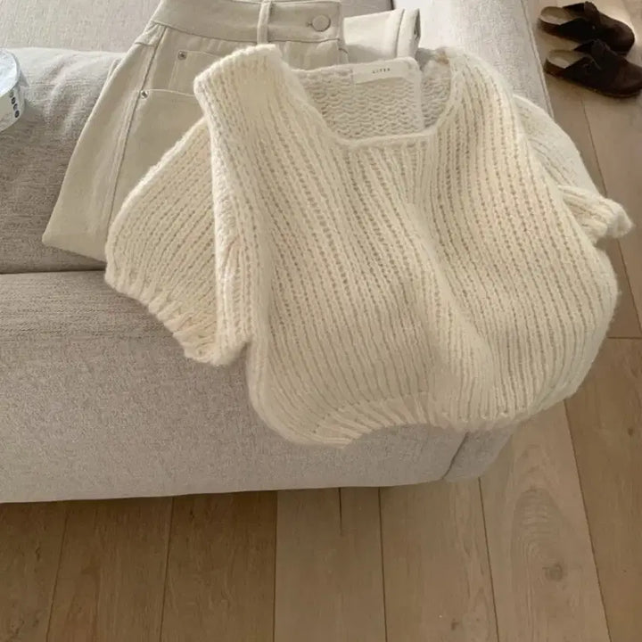 [BUNJANG] Litter Margarin Alpaca Short-Sleeve Knit / 리터 마가린 알파카 반팔니트