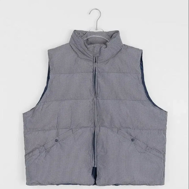 [BUNJANG] BAONHUAS Checkered Padded Vest / BAONHUAS 펨카 체크 패딩 조끼