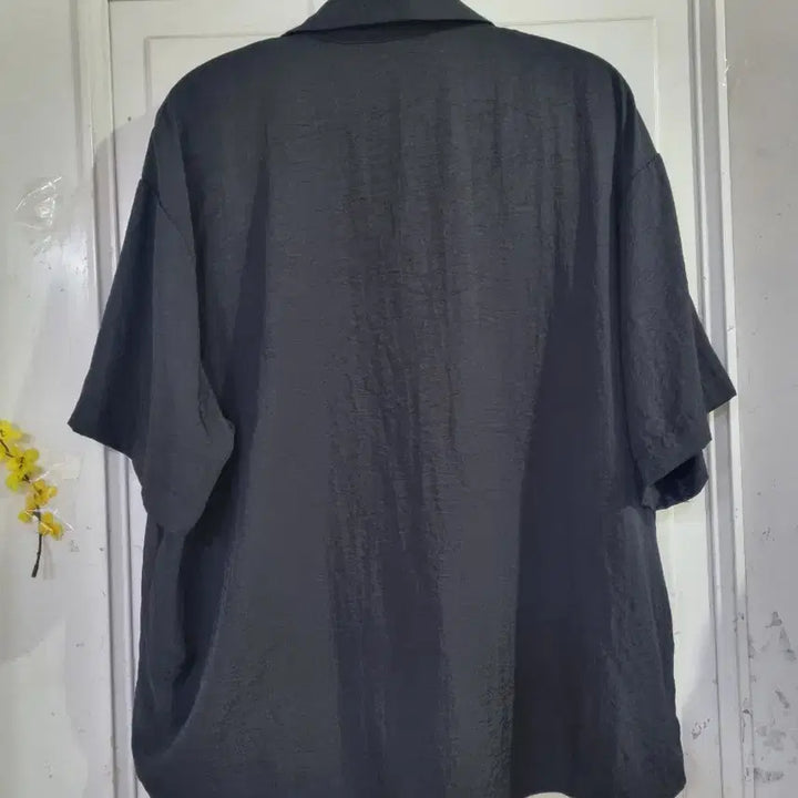 [BUNJANG] Summer Oversized Black Blouse / 여름 빅사이즈 바스락 고급스러운 블라우스 깨끗해요 가슴단면63