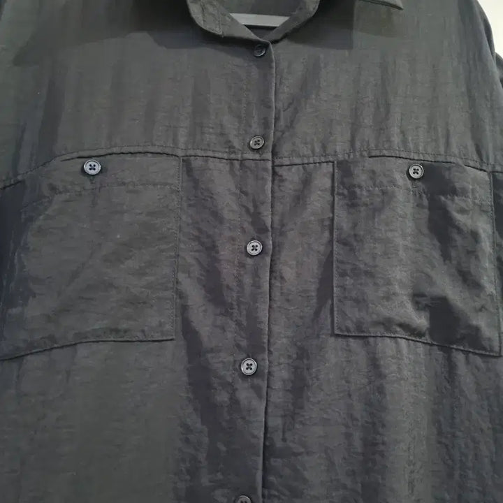 [BUNJANG] Summer Oversized Black Blouse / 여름 빅사이즈 바스락 고급스러운 블라우스 깨끗해요 가슴단면63