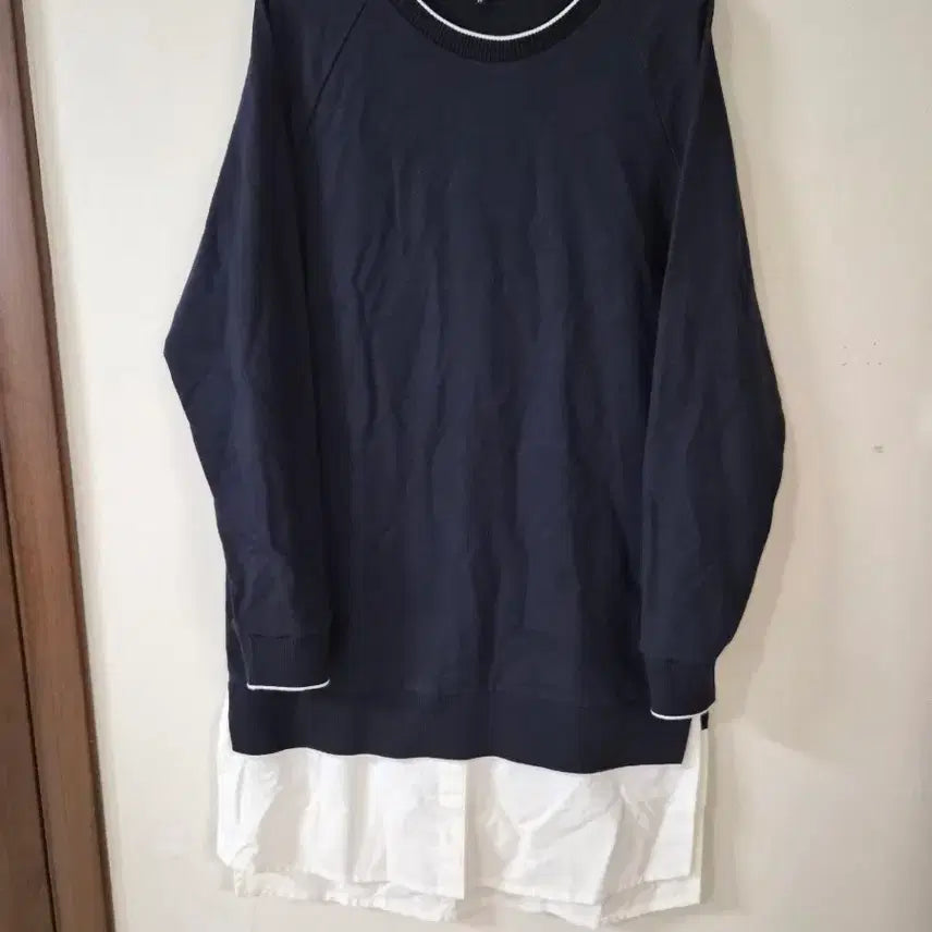 [SOLD OUT] 빈폴 네이비 레이어드 맨투맨원피스 95