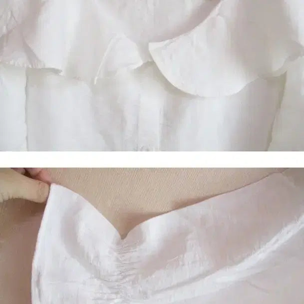 [SOLD OUT] GRL 화이트 러플 블라우스