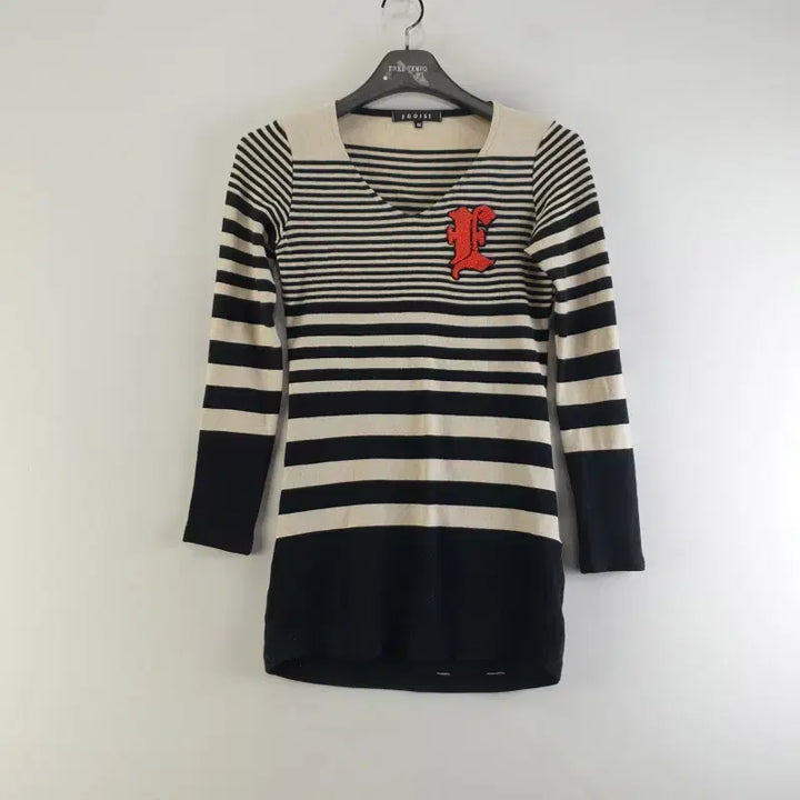[BUNJANG] Egoist Striped Long Knit Sweater / 에고이스트 여성88-165 줄무늬 롱니트 M5742