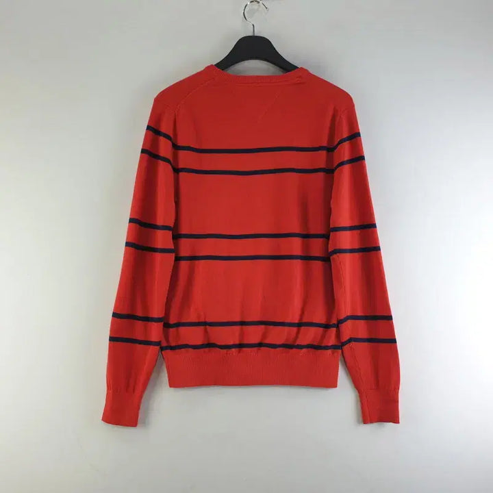 [BUNJANG] Tommy Hilfiger Unisex XS Red Striped Knit Sweater / 타미힐피거 공용XS 레드 줄무늬 니트 M5744