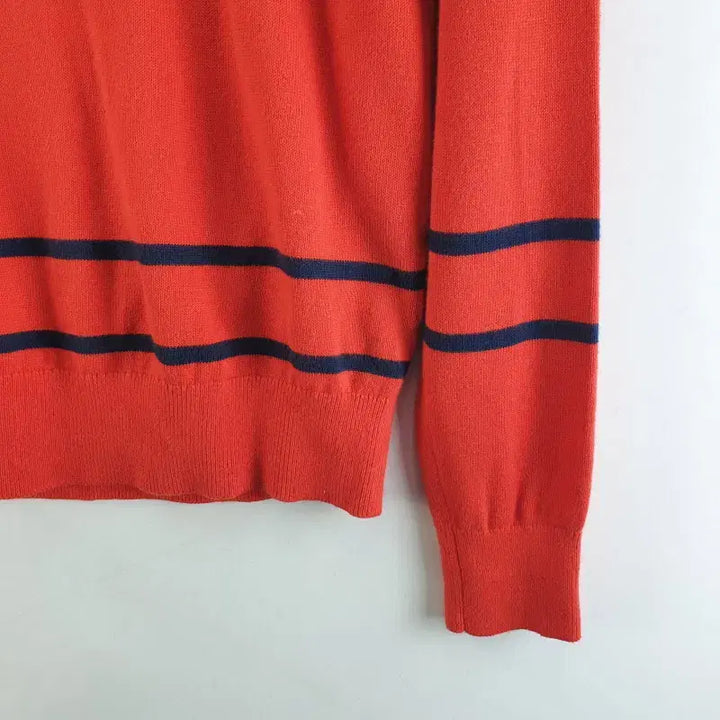 [BUNJANG] Tommy Hilfiger Unisex XS Red Striped Knit Sweater / 타미힐피거 공용XS 레드 줄무늬 니트 M5744