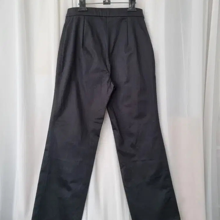 [BUNJANG] Black Zipper Pointed Spandex Pants / 블랙 지퍼 포인트 스판 팬츠