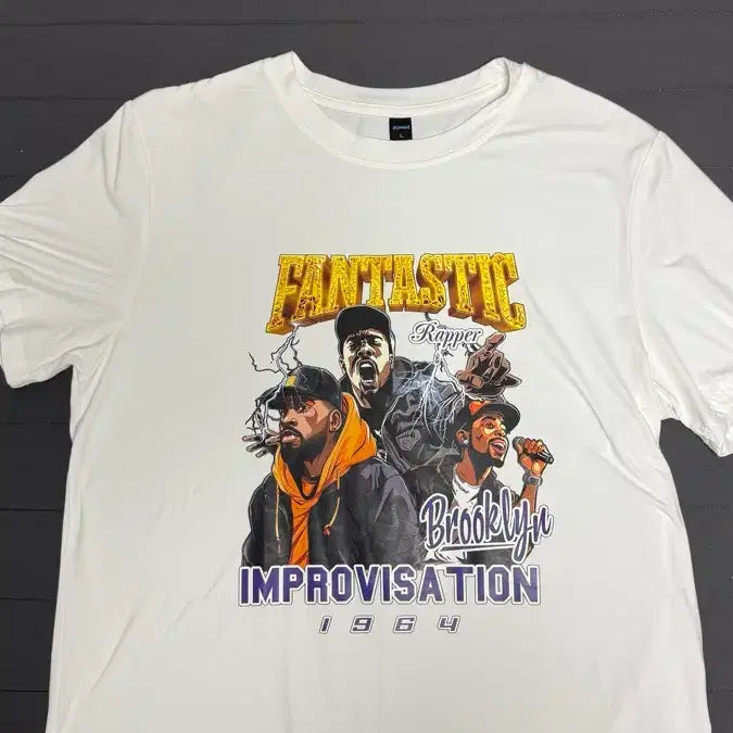 [BUNJANG] Fantastic Rapper Brooklyn Printed T-shirt (L) / 판타스틱 래퍼 브루클린 프린팅 반팔티 L 새상품 판매합니다.