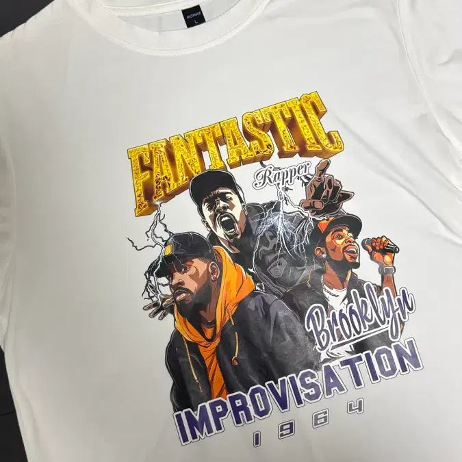 [BUNJANG] Fantastic Rapper Brooklyn Printed T-shirt (L) / 판타스틱 래퍼 브루클린 프린팅 반팔티 L 새상품 판매합니다.
