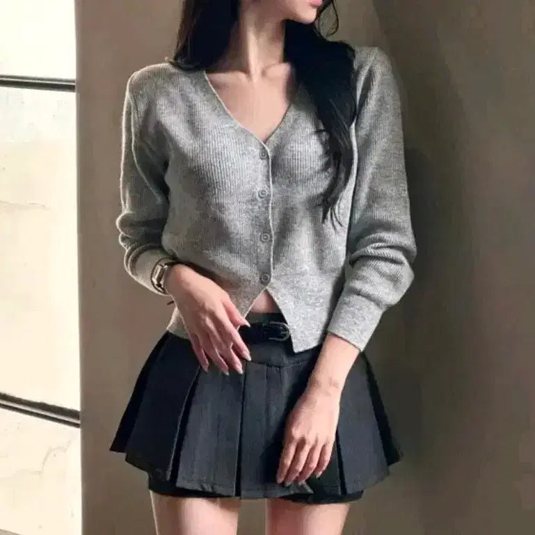 [BUNJANG] Amantejery Skirt Pants - Charcoal / 에이블리 아망뜨제리 치마바지 먹색
