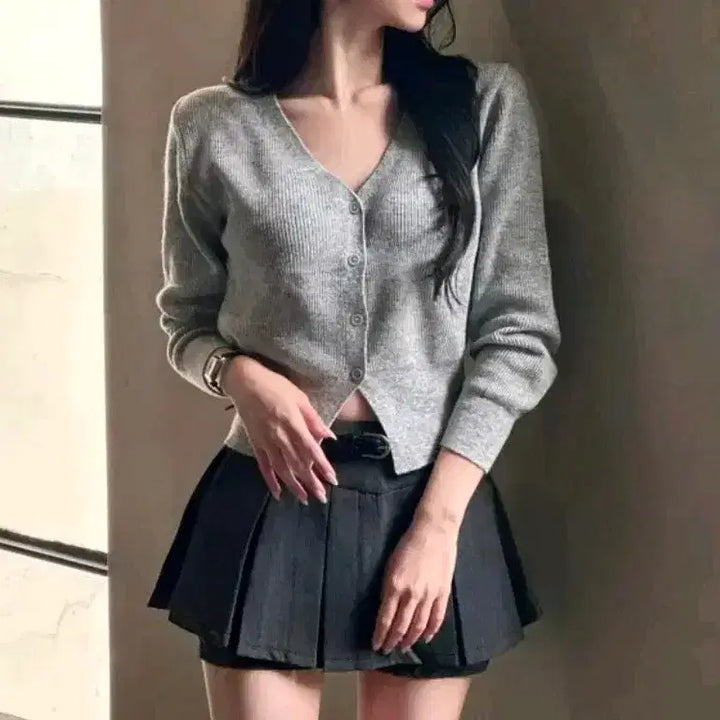 [BUNJANG] Amantejery Skirt Pants - Charcoal / 에이블리 아망뜨제리 치마바지 먹색