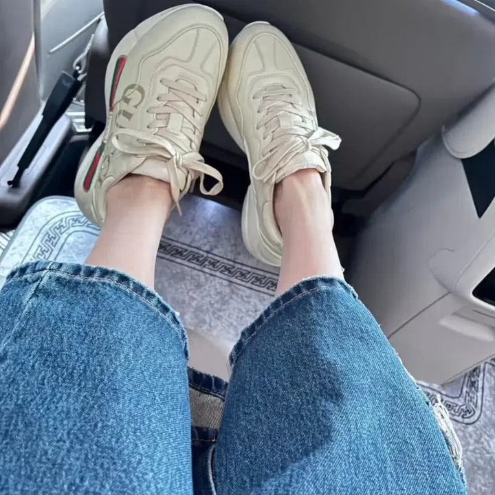[BUNJANG] Gucci GG Ivory Leather Sneakers (Women&