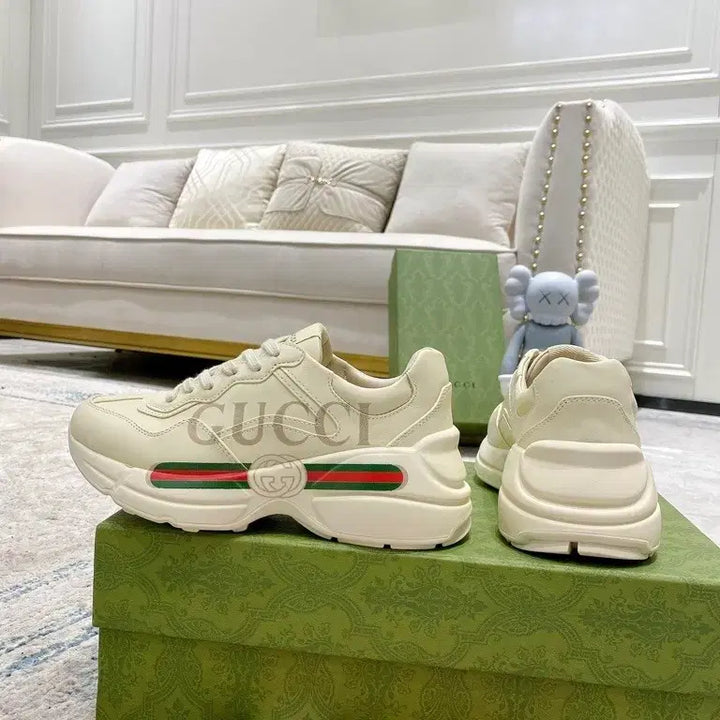 [BUNJANG] Gucci GG Ivory Leather Sneakers (Women&