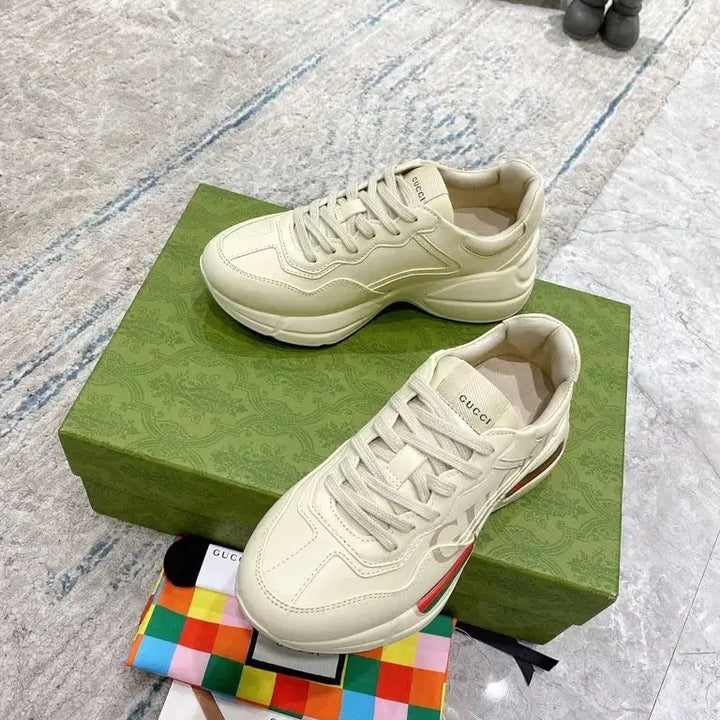 [BUNJANG] Gucci GG Ivory Leather Sneakers (Women&