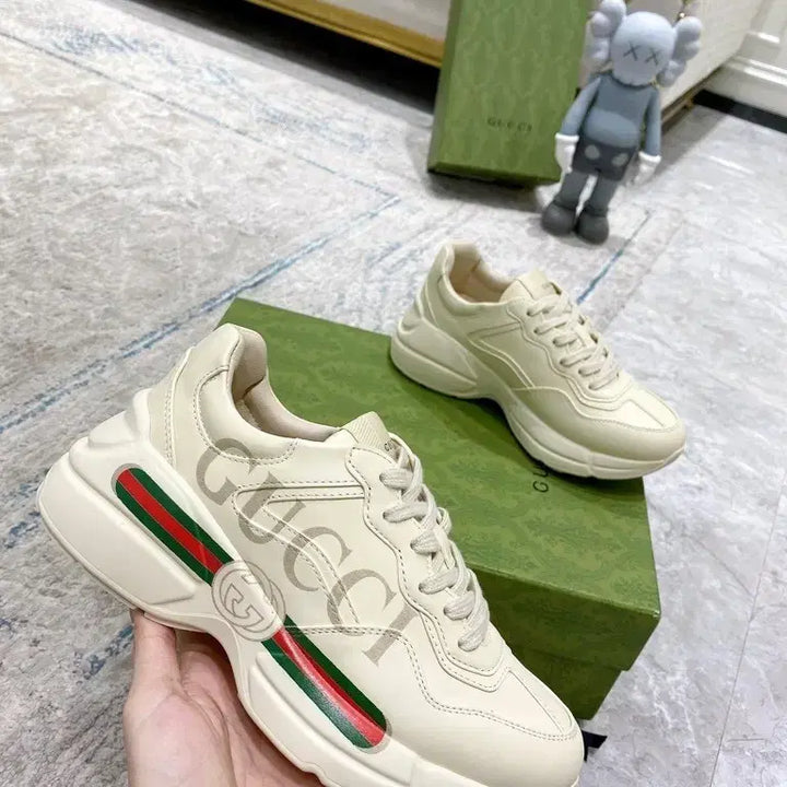 [BUNJANG] Gucci GG Ivory Leather Sneakers (Women&