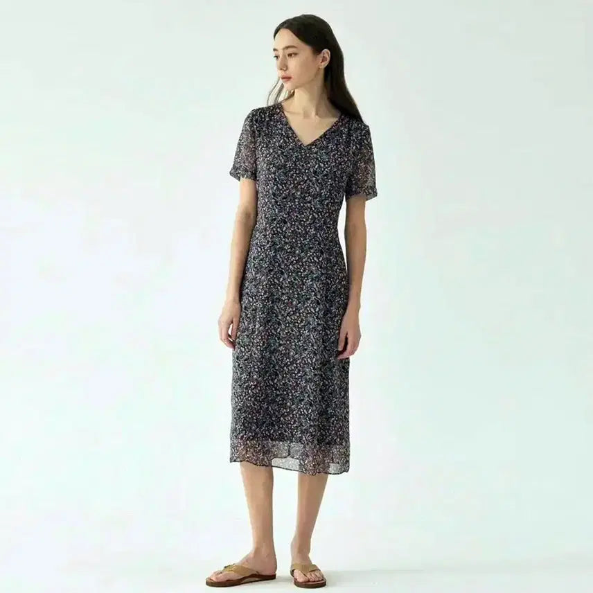 [SOLD OUT] 망고매니플리즈 플뢰르 시폰 원피스 55-66