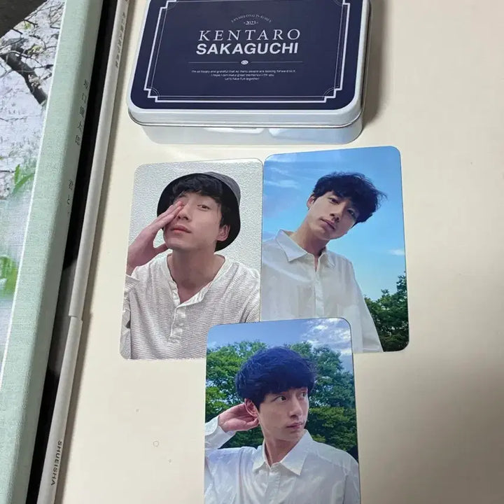[BUNJANG] Sakaguchi Kentaro Acrylic Stand &amp; Photocard Bundle Set / 사카구치 켄타로 사진집, 아크릴 스탠드, 틴케이스 포토카드 일괄