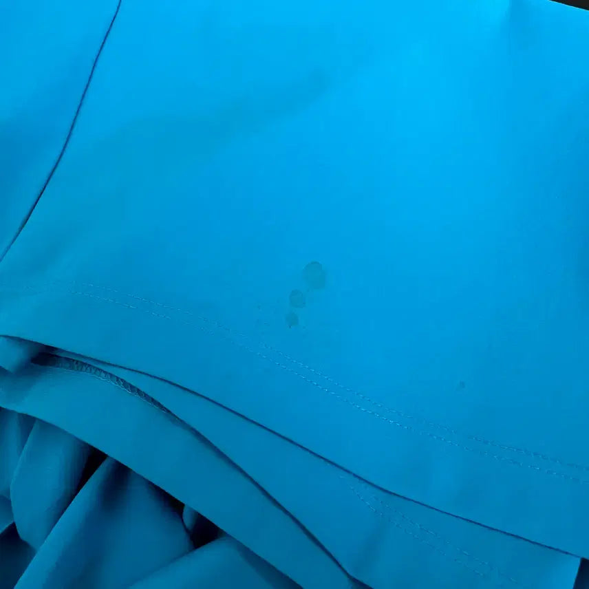 [BUNJANG] KUHO Turquoise Blue Pintuck Skirt Pants / 구호 KUHO 여성 터콰이즈블루 핀턱디자인 치마바지