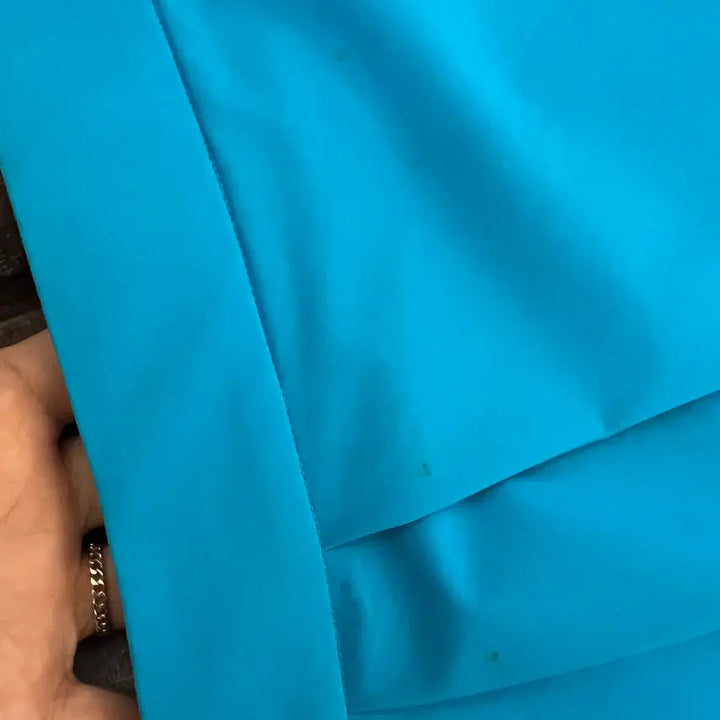 [BUNJANG] KUHO Turquoise Blue Pintuck Skirt Pants / 구호 KUHO 여성 터콰이즈블루 핀턱디자인 치마바지