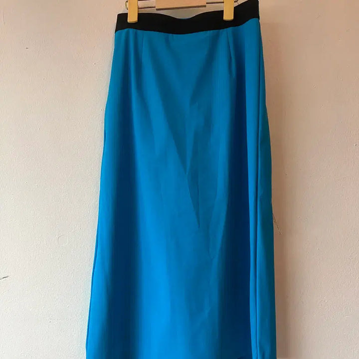 [BUNJANG] KUHO Turquoise Blue Pintuck Skirt Pants / 구호 KUHO 여성 터콰이즈블루 핀턱디자인 치마바지