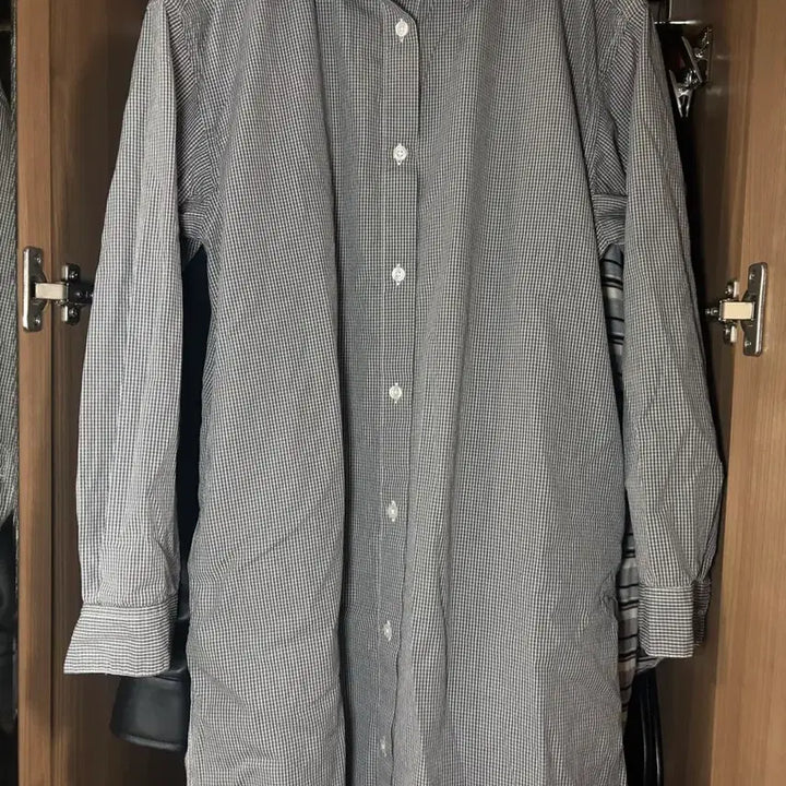 [BUNJANG] MUJI Washed Broad Long Sleeve Shirt Dress (Gray, M) / MUJI 워싱 브로드 긴소매 셔츠 원피스(그레이/M)