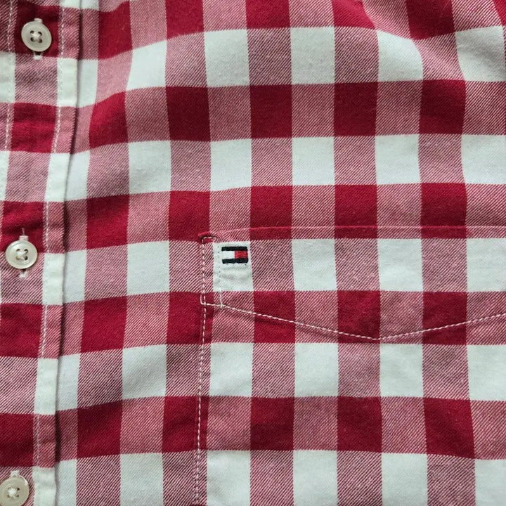 [BUNJANG] Tommy Hilfiger Red Check Shirt / 105) 타미힐피거 레드 체크 셔츠 남방