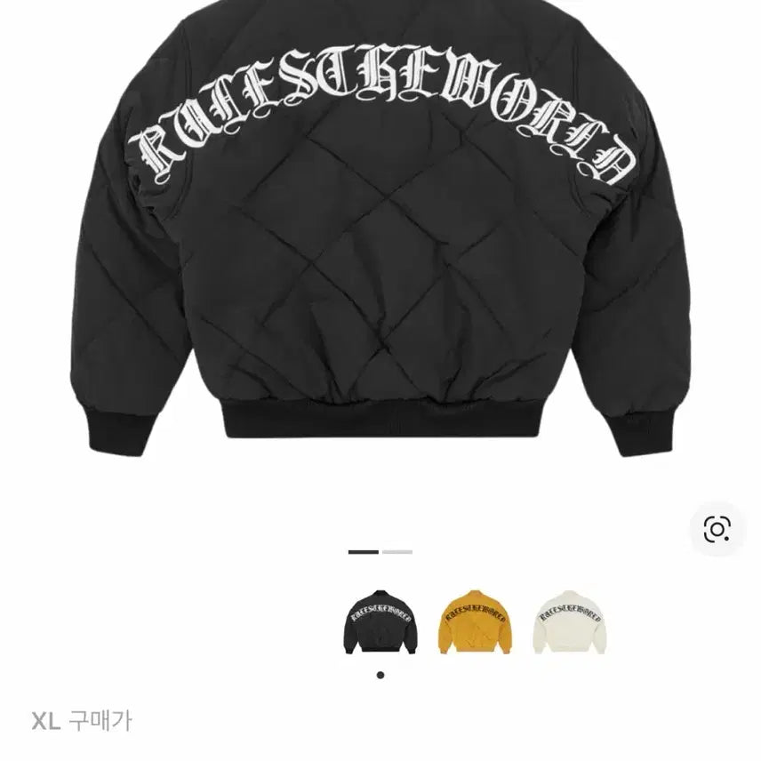 [BUNJANG] Corteiz Old English Quilted Bomber Jacket XL / 코르테이즈 올드 잉글리쉬 퀄티드 봄버 자켓 XL