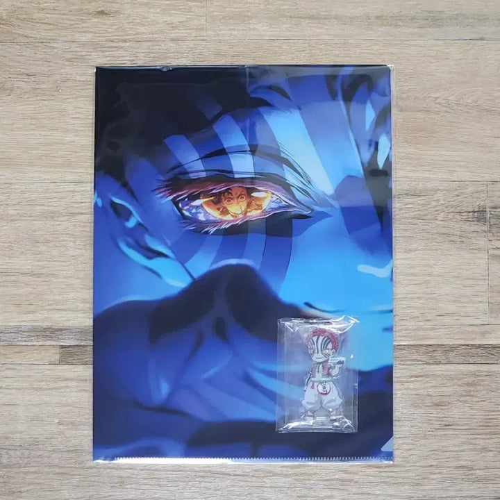 [BUNJANG] Demon Slayer Akaza Acrylic Figure + A4 Clear File / 귀멸의 칼날 아카자 연결 아크릴 피규어+애니플러스샵 A4 클리어파일