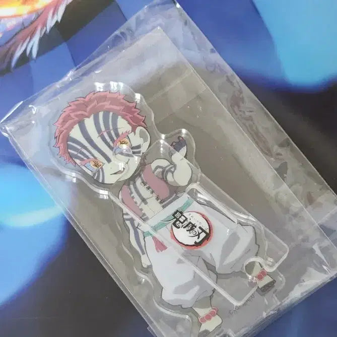 [BUNJANG] Demon Slayer Akaza Acrylic Figure + A4 Clear File / 귀멸의 칼날 아카자 연결 아크릴 피규어+애니플러스샵 A4 클리어파일