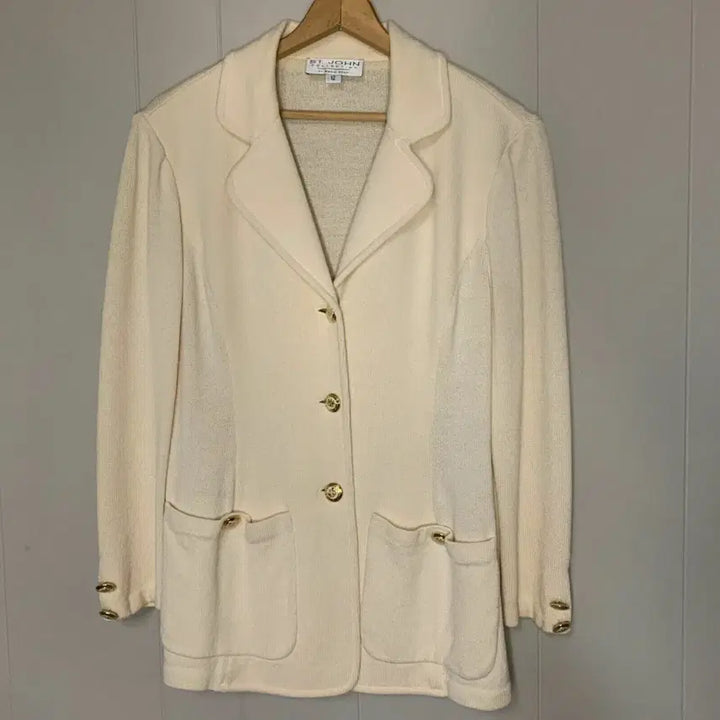 [BUNJANG] St. John Santana Knit Jacket / 명품 ST.JOHN 센존 컬렉션 럭셔리 골드버튼장식 클래식 자켓 올드머니