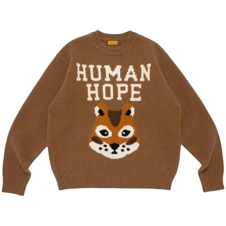 [BUNJANG] Human Made J-Hope Knit Brown M Size / 휴먼메이드 휴먼호프 bts 제이홉 니트 브라운 m사이즈