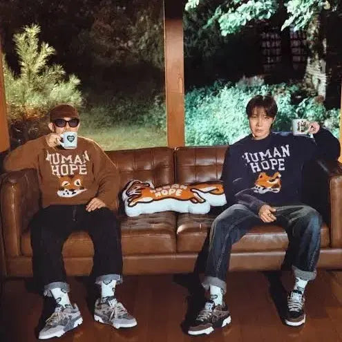 [BUNJANG] Human Made J-Hope Knit Brown M Size / 휴먼메이드 휴먼호프 bts 제이홉 니트 브라운 m사이즈