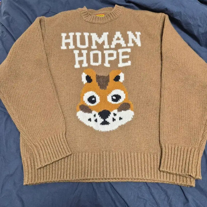 [BUNJANG] Human Made J-Hope Knit Brown M Size / 휴먼메이드 휴먼호프 bts 제이홉 니트 브라운 m사이즈