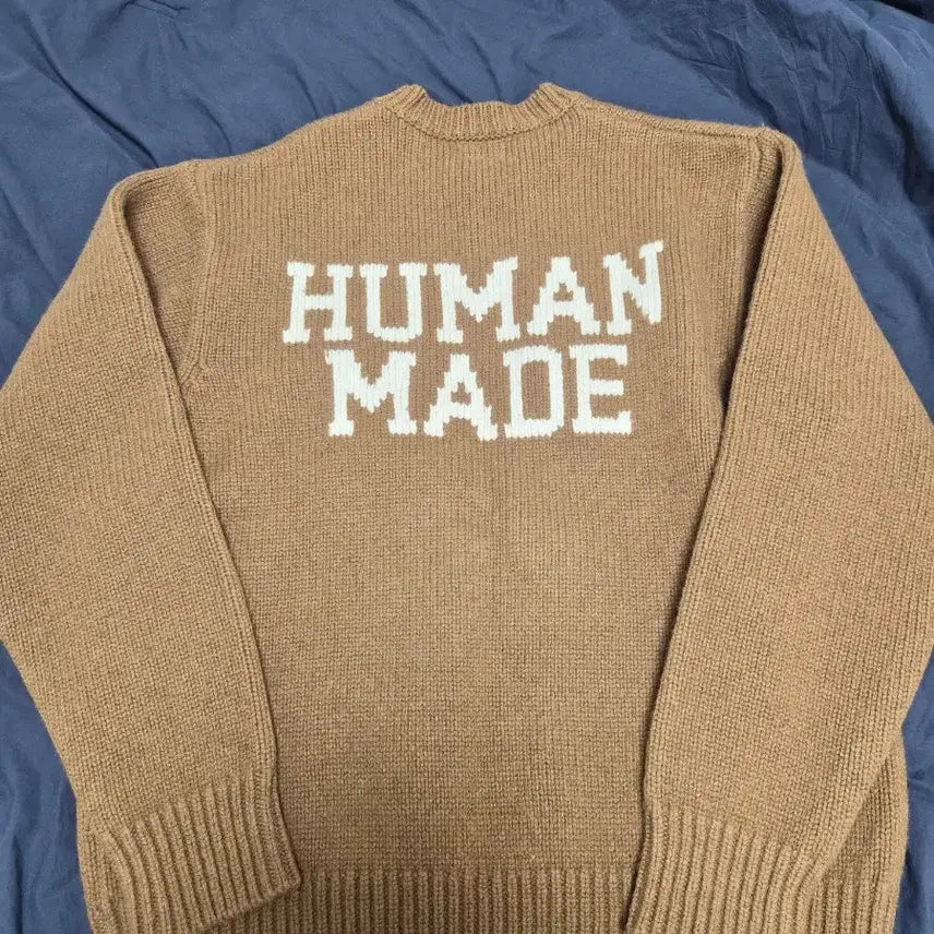 [BUNJANG] Human Made J-Hope Knit Brown M Size / 휴먼메이드 휴먼호프 bts 제이홉 니트 브라운 m사이즈