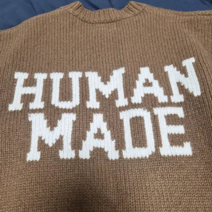[BUNJANG] Human Made J-Hope Knit Brown M Size / 휴먼메이드 휴먼호프 bts 제이홉 니트 브라운 m사이즈