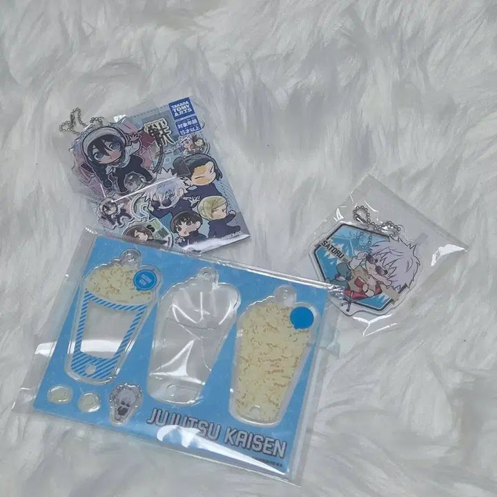 [BUNJANG] Jujutsu Kaisen Gojo Satoru Acrylic Keyring / 주술회전 고죠 사토루 마루쿠지 피크닉 아크릴키링 팝콘아크릴 +덤