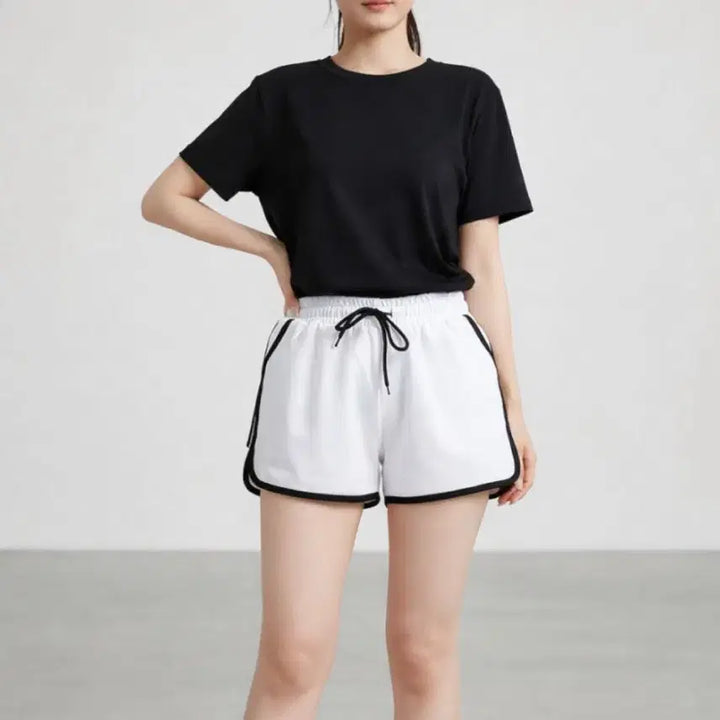 [BUNJANG] Damiun House Dolphin Pants White/Black / 새상품) 담은집 돌핀팬츠 팝니자