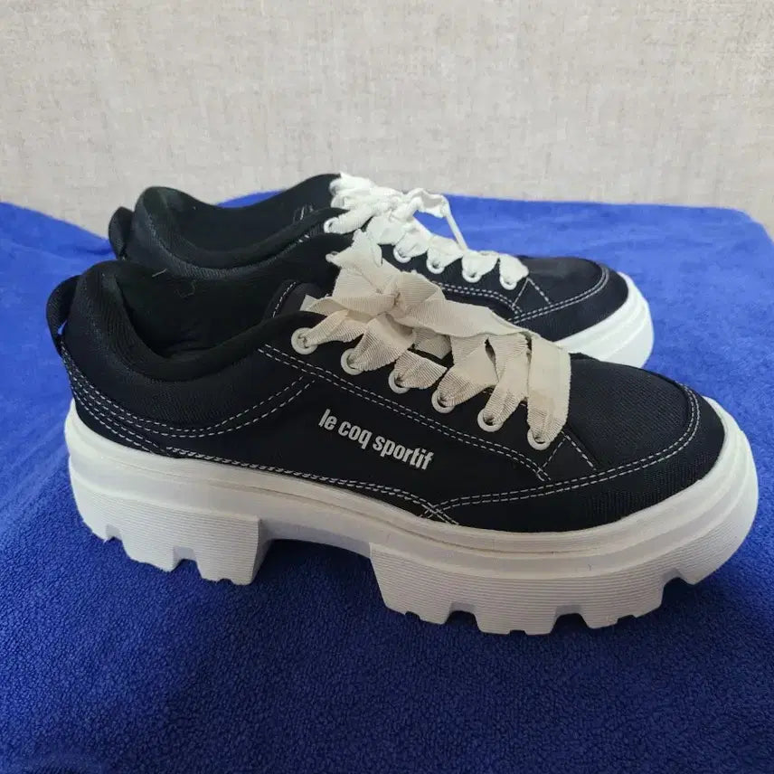 [BUNJANG] Le Coq Sportif Sneakers 240mm (Black and White) / 르꼬끄 스포르티브 운동화 240 (검흰) 상태우수품