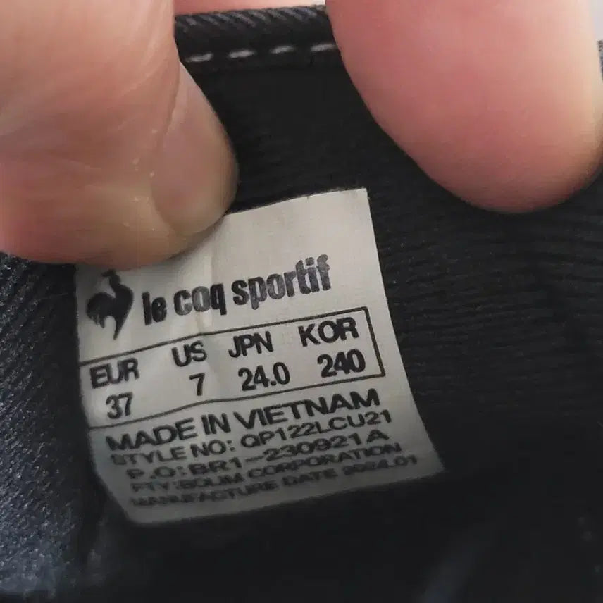 [BUNJANG] Le Coq Sportif Sneakers 240mm (Black and White) / 르꼬끄 스포르티브 운동화 240 (검흰) 상태우수품